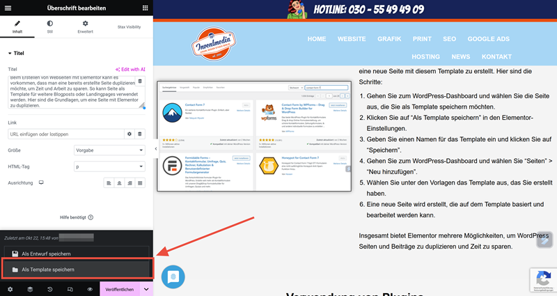 Elementor Seite duplizieren: Schritt für Schritt Anleitung des WordPress Page Builder